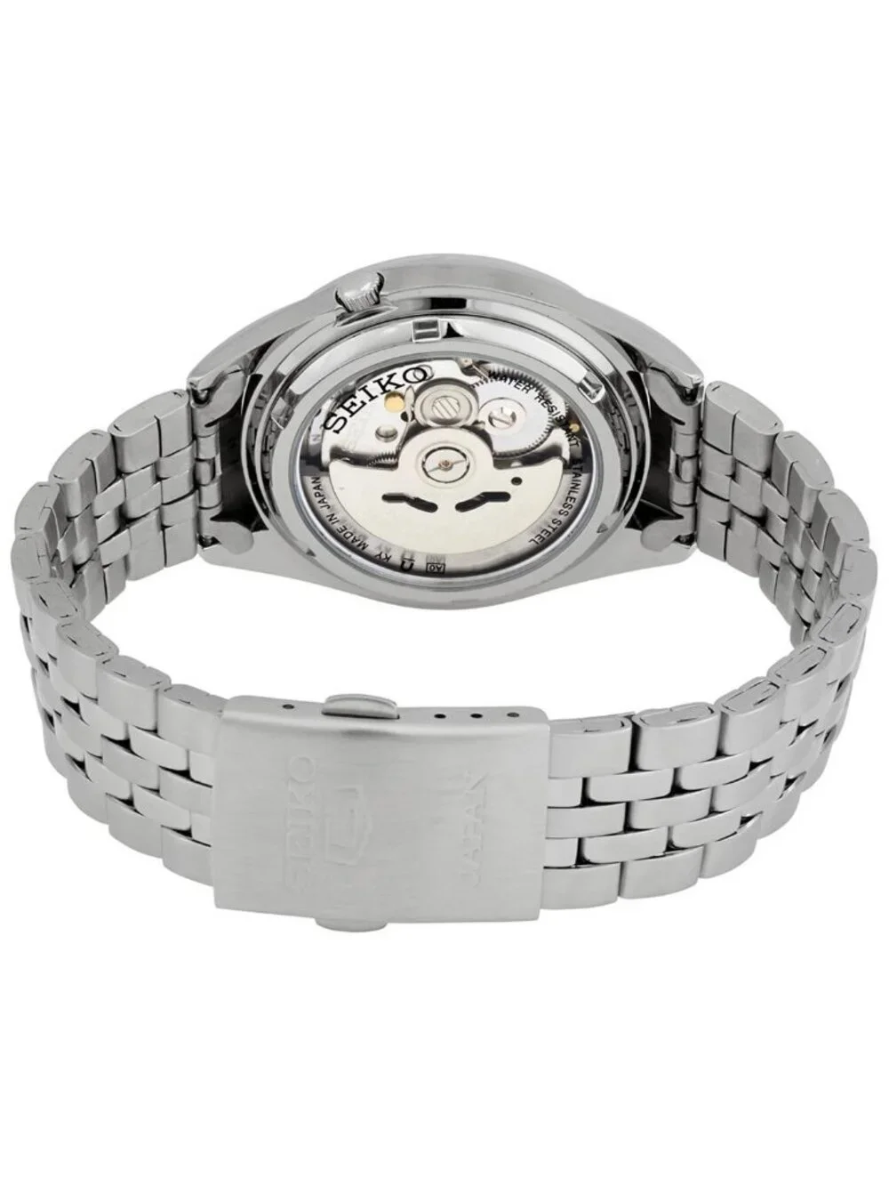 NWT Seiko 5 Black Dial Stainless Steel Men's Watch